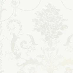Laura Ashley Josette White Damask Smooth Wallpaper -Laura Ashley laura ashley josette white damask smooth wallpaper5011583467901 37c bq