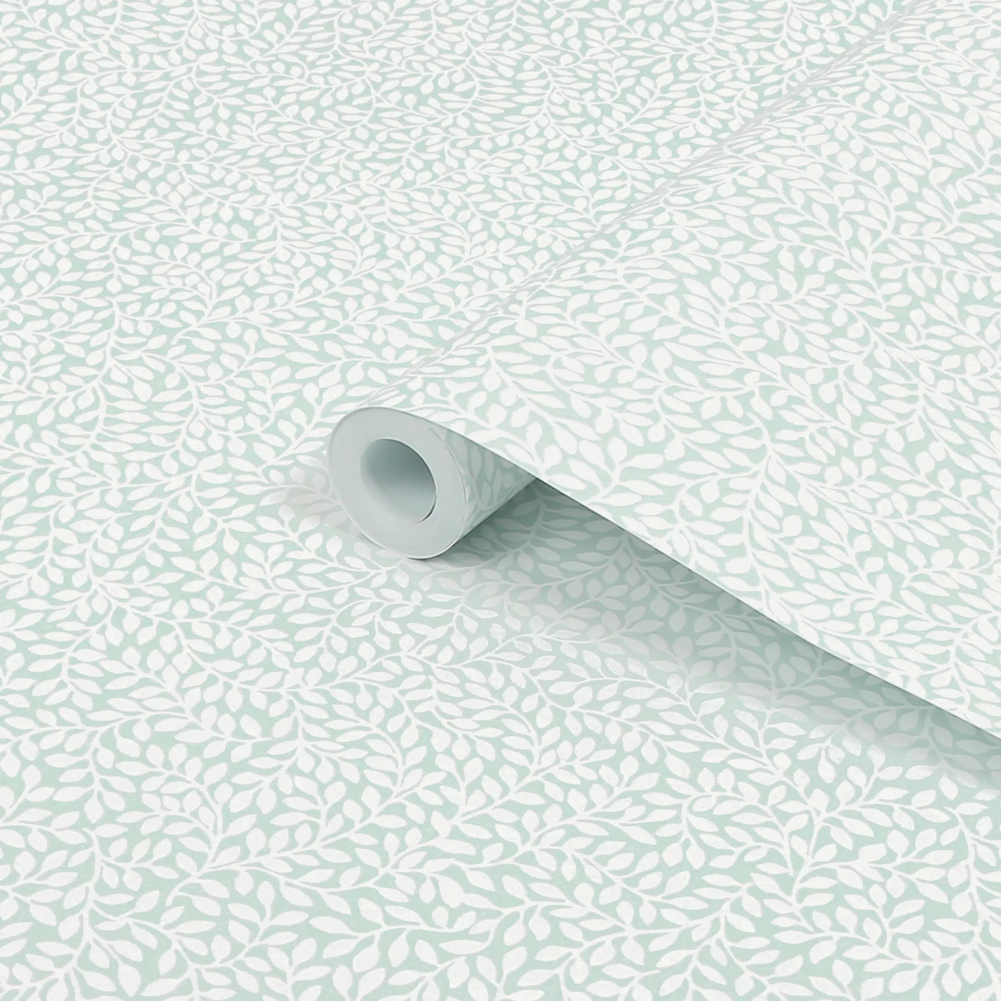 Laura Ashley Little Vines Duck Egg Leaf Smooth Wallpaper 4 Laura Ashley Little Vines Duck Egg Leaf Smooth Wallpaper - Image 2