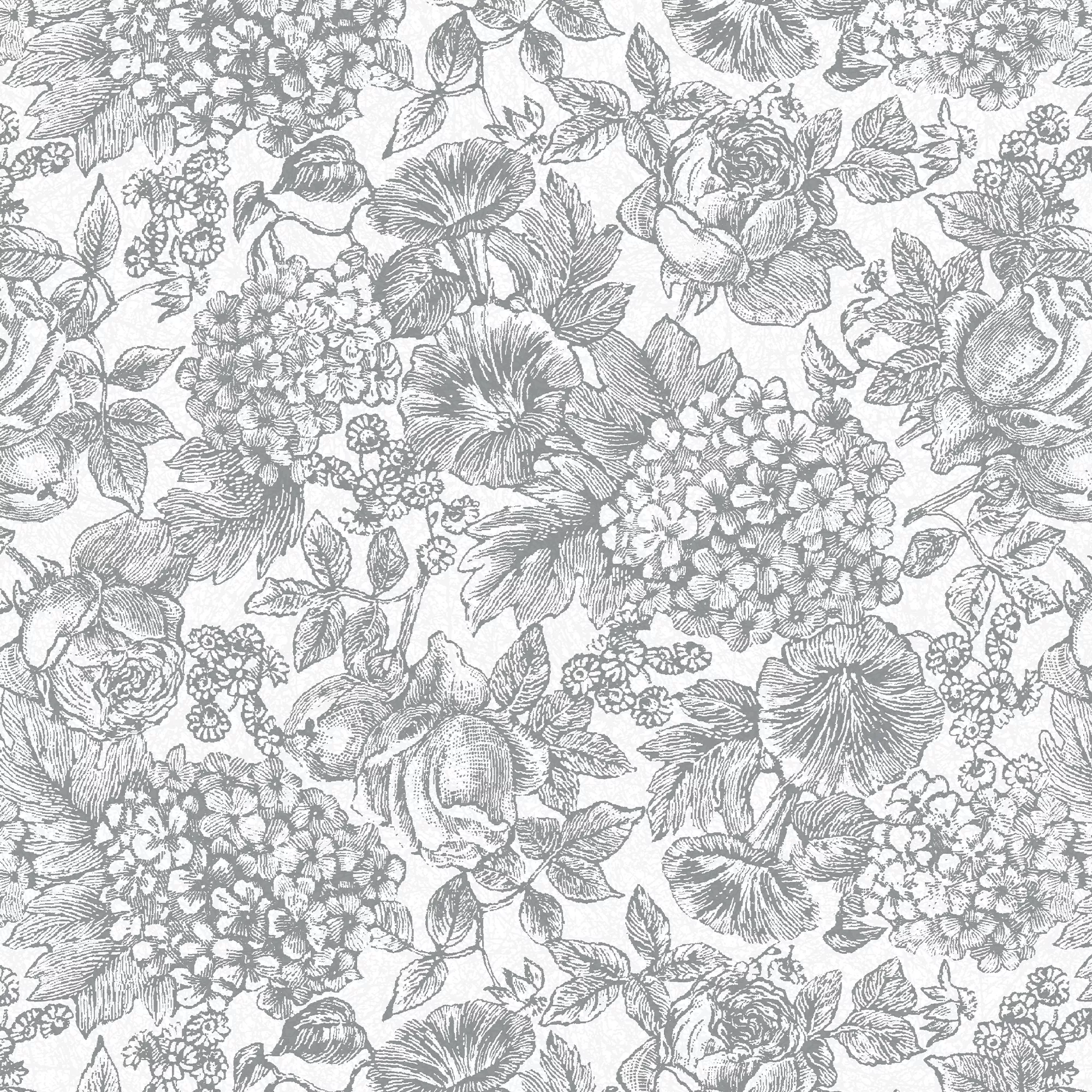 Laura Ashley Louise Grey Floral Smooth Wallpaper 4 Laura Ashley Louise Grey Floral Smooth Wallpaper - Image 2