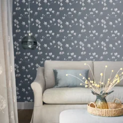 Laura Ashley Magnolia Grove Dusky Seaspray Floral Smooth Wallpaper -Laura Ashley laura ashley magnolia grove dusky seaspray floral smooth wallpaper5011583467093 20i bq