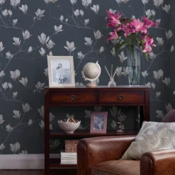 Laura Ashley Magnolia Grove Dusky Seaspray Floral Smooth Wallpaper -Laura Ashley laura ashley magnolia grove dusky seaspray floral smooth wallpaper5011583467093 21i bq