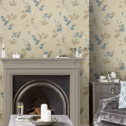 Laura Ashley Mari Gold Floral Smooth Wallpaper -Laura Ashley laura ashley mari gold floral smooth wallpaper5011583545722 20i bq