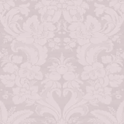 Laura Ashley Martigues Sugared Violet Damask Smooth Wallpaper