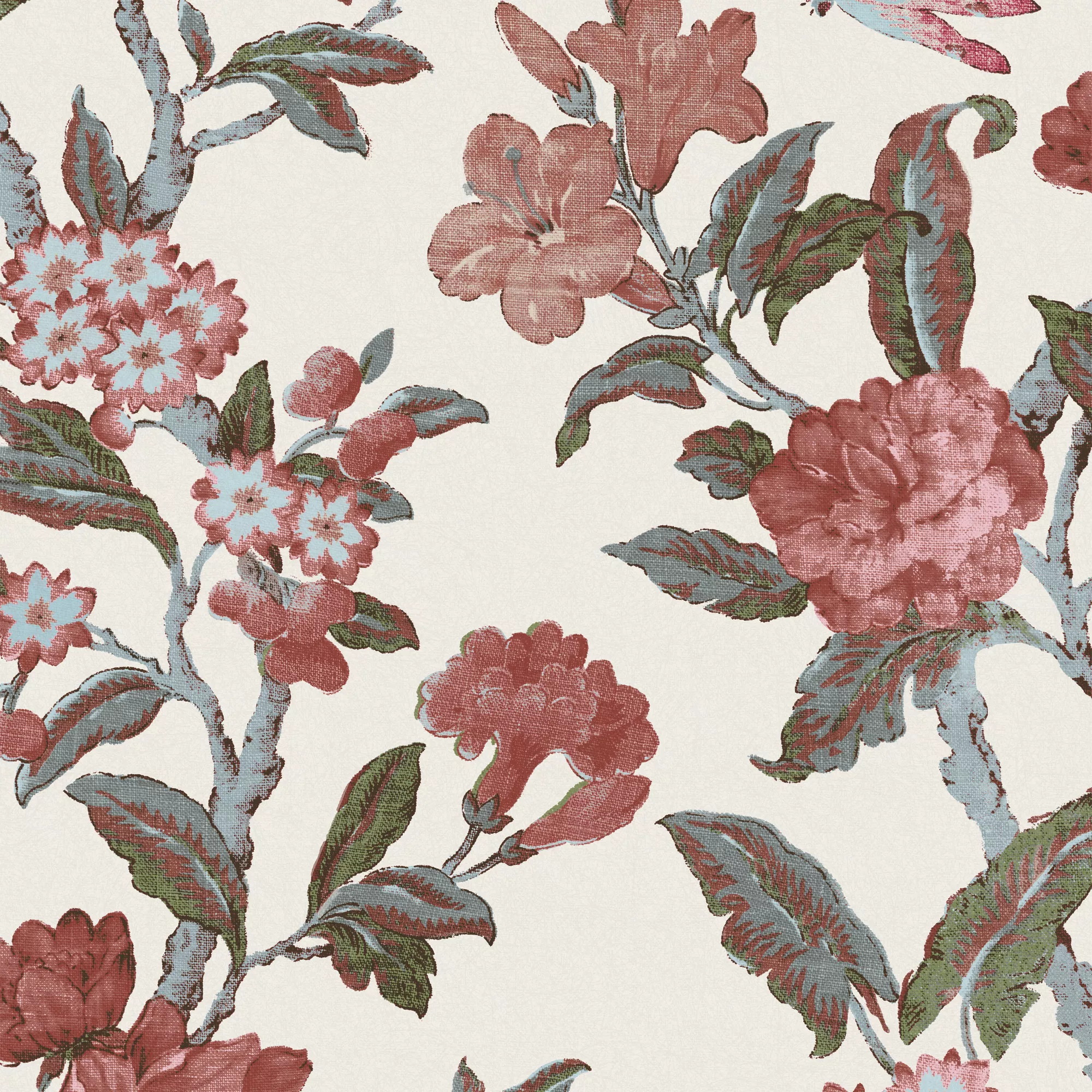 Laura Ashley Minera Crimson Floral Smooth Wallpaper 4 Laura Ashley Minera Crimson Floral Smooth Wallpaper - Image 2