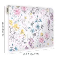 Laura Ashley Multicolour Wild Meadow Smooth Wallpaper -Laura Ashley laura ashley multicolour wild meadow smooth wallpaper5011583467338 02t bq