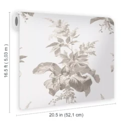 Laura Ashley Narberth Grey Leaves Smooth Wallpaper -Laura Ashley laura ashley narberth grey leaves smooth wallpaper5011583545999 02t bq