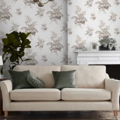 Laura Ashley Narberth Grey Leaves Smooth Wallpaper -Laura Ashley laura ashley narberth grey leaves smooth wallpaper5011583545999 20i bq