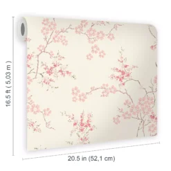 Laura Ashley Oriental Blush Blossom Smooth Wallpaper -Laura Ashley laura ashley oriental blush blossom smooth wallpaper5011583468083 02t bq