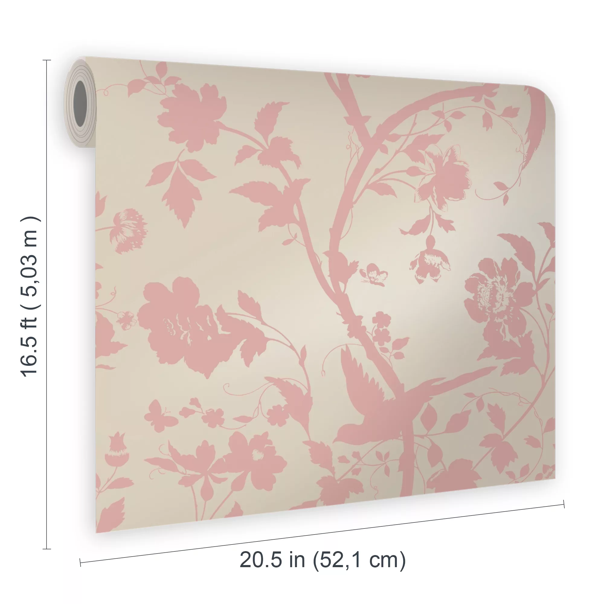 Laura Ashley Oriental Chalk Pink Garden Smooth Wallpaper 8 Laura Ashley Oriental Chalk Pink Garden Smooth Wallpaper - Image 6