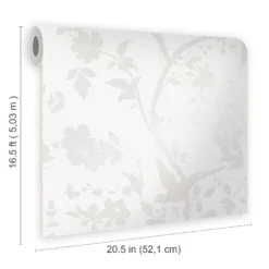 Laura Ashley Oriental Pearlescent White Garden Smooth Wallpaper -Laura Ashley laura ashley oriental pearlescent white garden smooth wallpaper5011583468175 02t bq