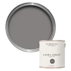 Laura Ashley Pale Charcoal Matt Emulsion Paint, 2.5L