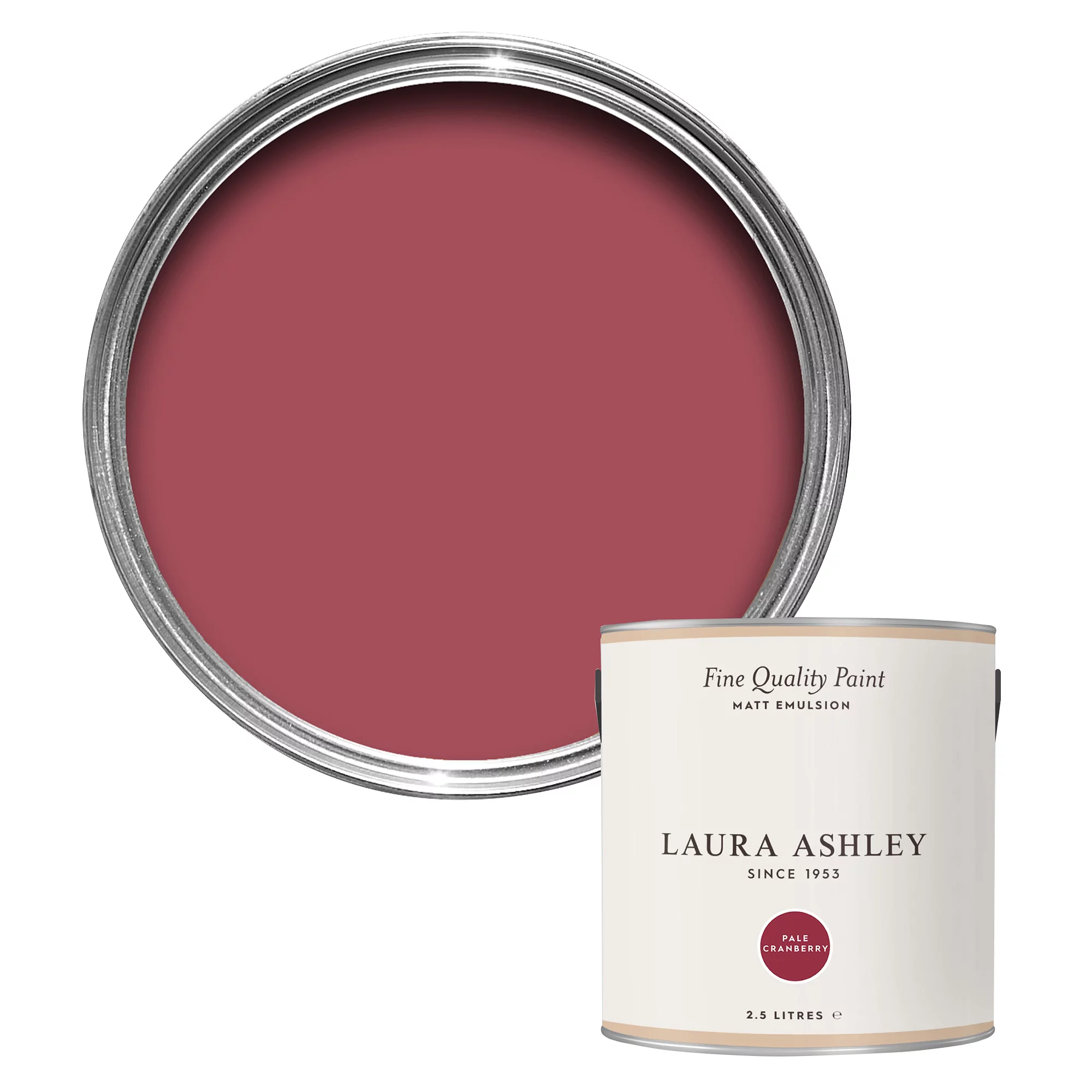 Laura Ashley Pale Cranberry Matt Emulsion Paint, 2.5L 3 Laura Ashley Pale Cranberry Matt Emulsion Paint, 2.5L