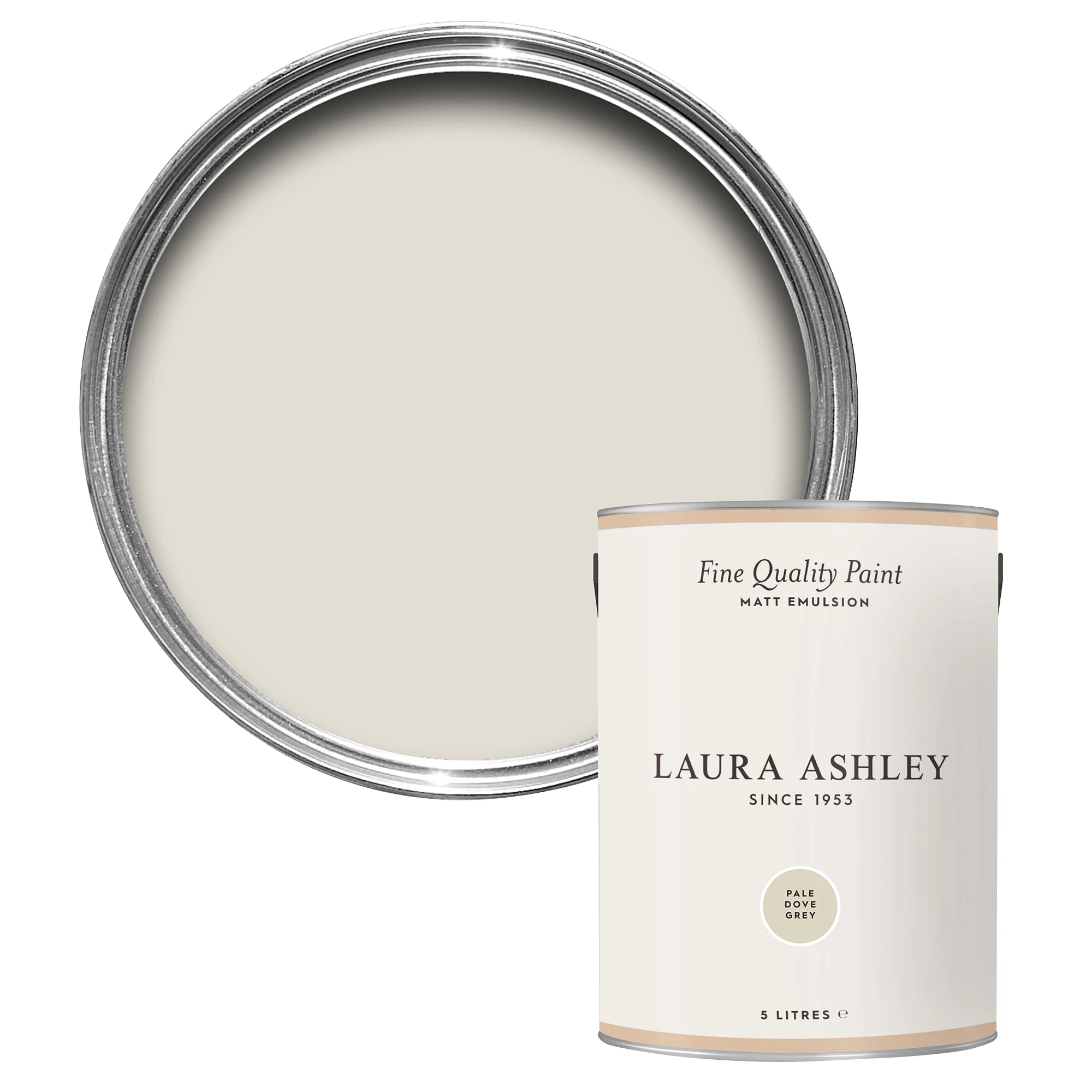 Laura Ashley Pale Dove Grey Matt Emulsion Paint, 5L 3 Laura Ashley Pale Dove Grey Matt Emulsion Paint, 5L
