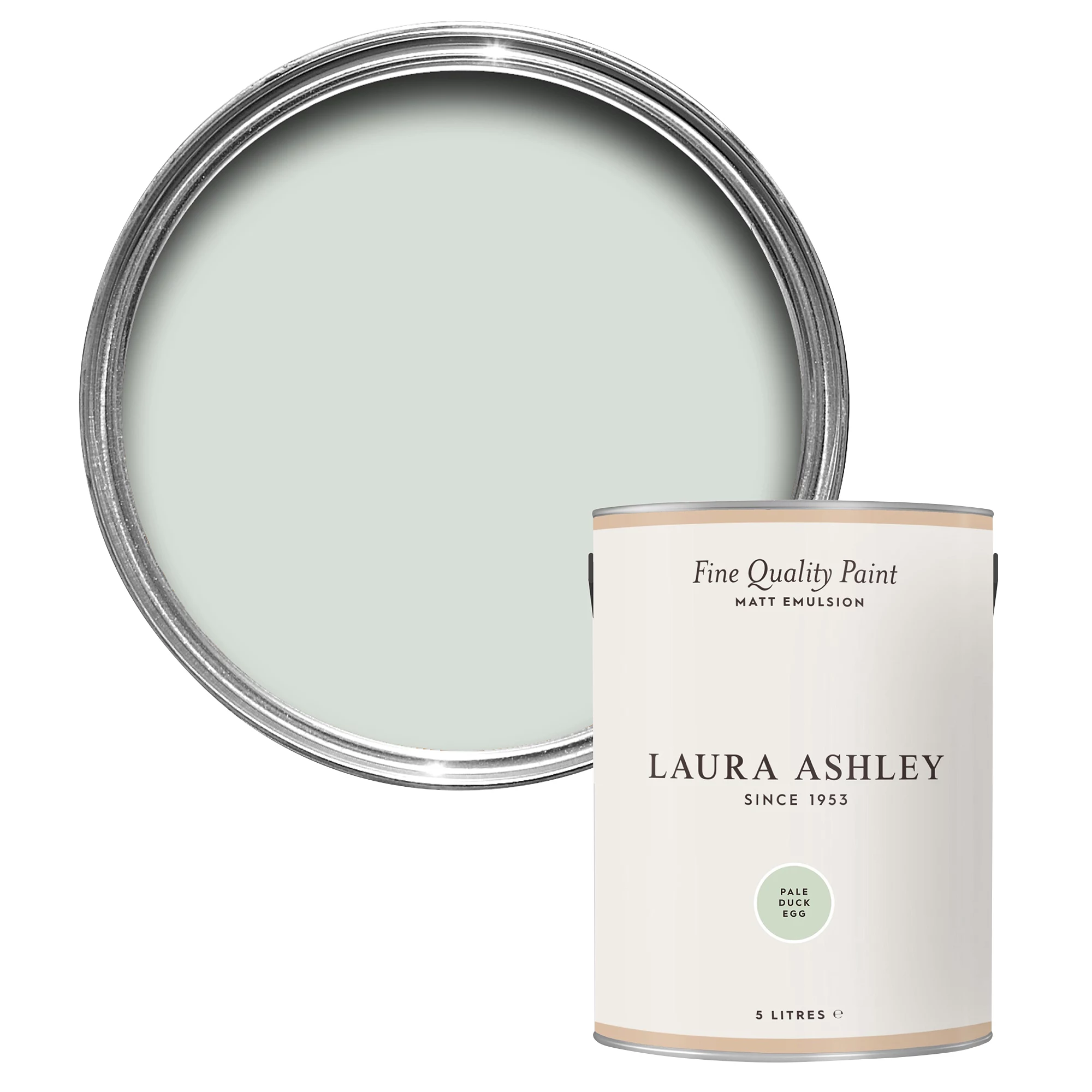 Laura Ashley Pale Duck Egg Matt Emulsion Paint, 5L 3 Laura Ashley Pale Duck Egg Matt Emulsion Paint, 5L