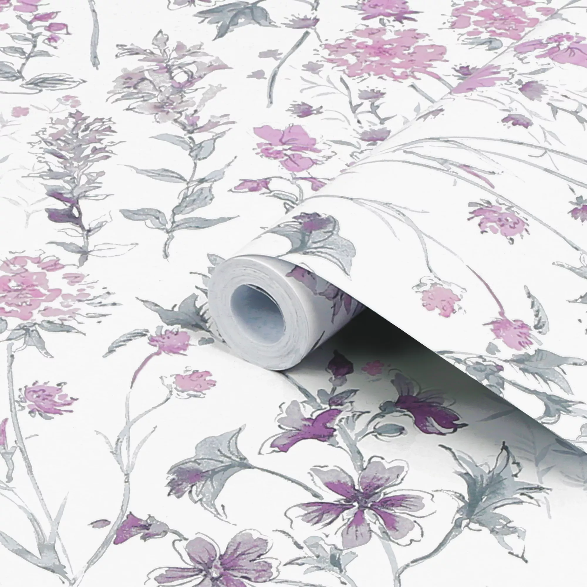 Laura Ashley Pale Iris Wild Meadow Smooth Wallpaper 4 Laura Ashley Pale Iris Wild Meadow Smooth Wallpaper - Image 2