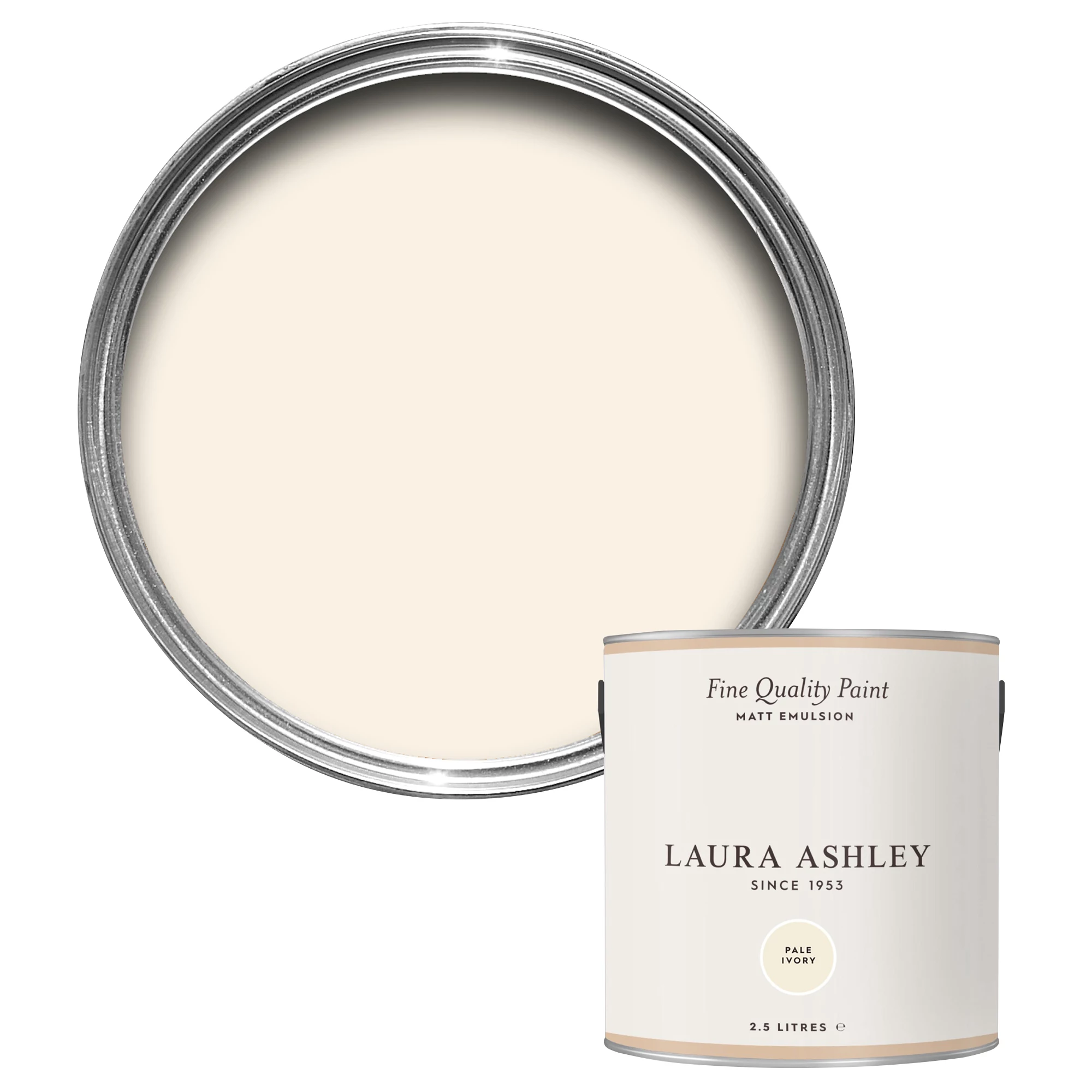 Laura Ashley Pale Ivory Matt Emulsion Paint, 2.5L 3 Laura Ashley Pale Ivory Matt Emulsion Paint, 2.5L