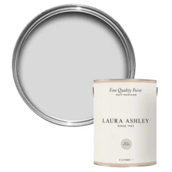 Laura Ashley Pale Silver Matt Emulsion Paint, 5L