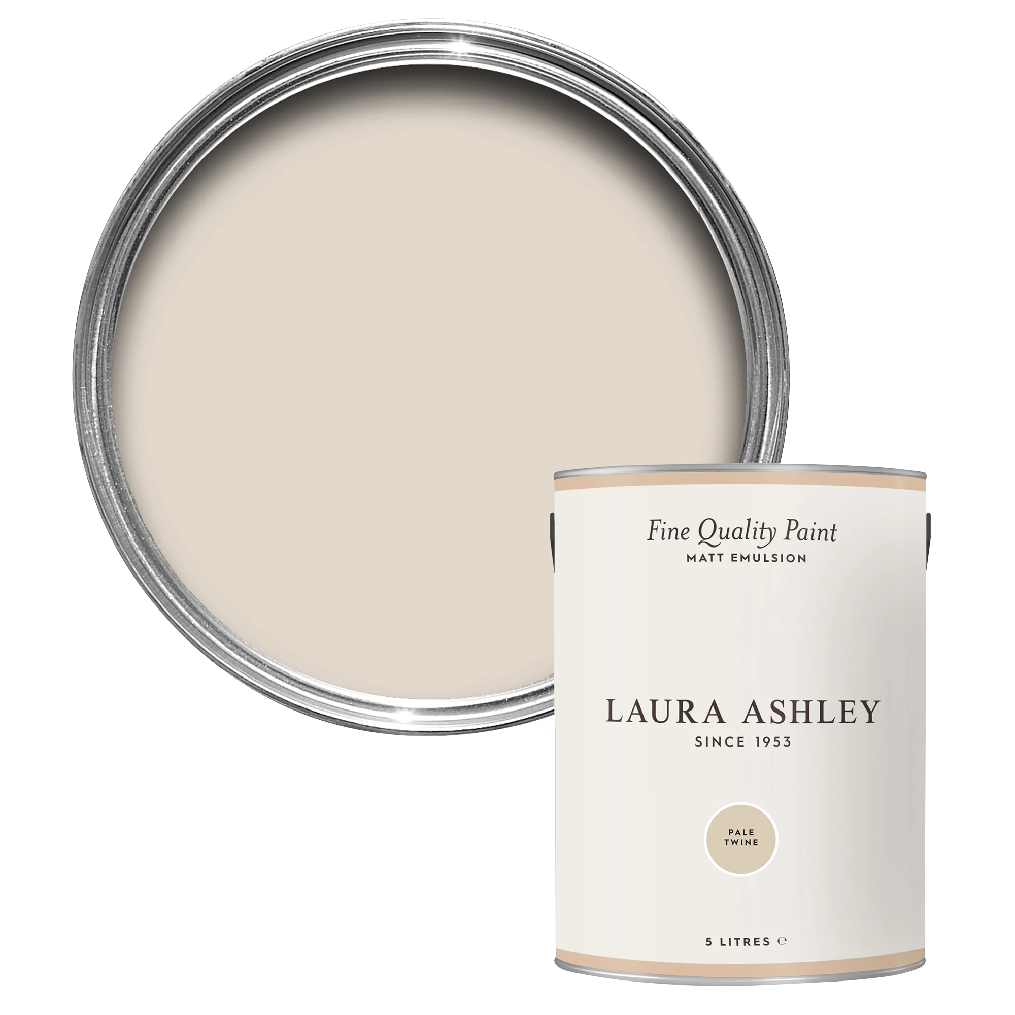 Laura Ashley Pale Twine Matt Emulsion Paint, 5L 3 Laura Ashley Pale Twine Matt Emulsion Paint, 5L