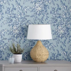Laura Ashley Picardie Blue Sky Floral Smooth Wallpaper -Laura Ashley laura ashley picardie blue sky floral smooth wallpaper5011583492590 20i bq