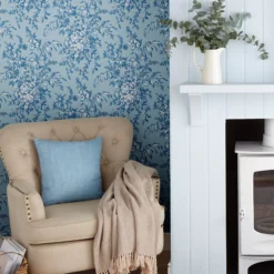 Laura Ashley Picardie Blue Sky Floral Smooth Wallpaper -Laura Ashley laura ashley picardie blue sky floral smooth wallpaper5011583492590 21i bq