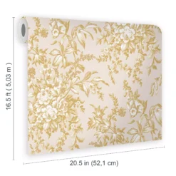 Laura Ashley Picardie Pale Gold Floral Smooth Wallpaper -Laura Ashley laura ashley picardie pale gold floral smooth wallpaper5011583486568 02t bq