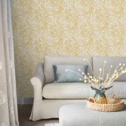 Laura Ashley Picardie Pale Gold Floral Smooth Wallpaper -Laura Ashley laura ashley picardie pale gold floral smooth wallpaper5011583486568 20i bq