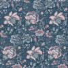 Laura Ashley Portia Dark Seaspray Floral Smooth Wallpaper