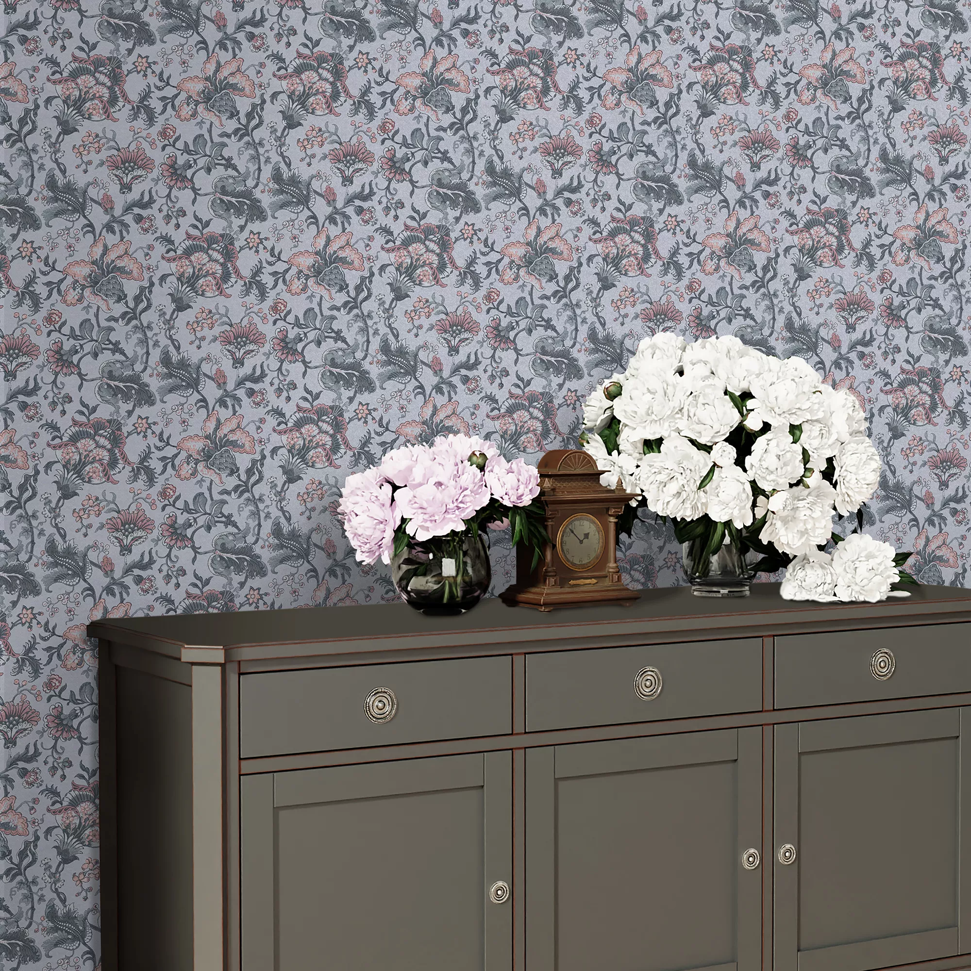 Laura Ashley Portia Pale Slate Floral Smooth Wallpaper 7 Laura Ashley Portia Pale Slate Floral Smooth Wallpaper - Image 5