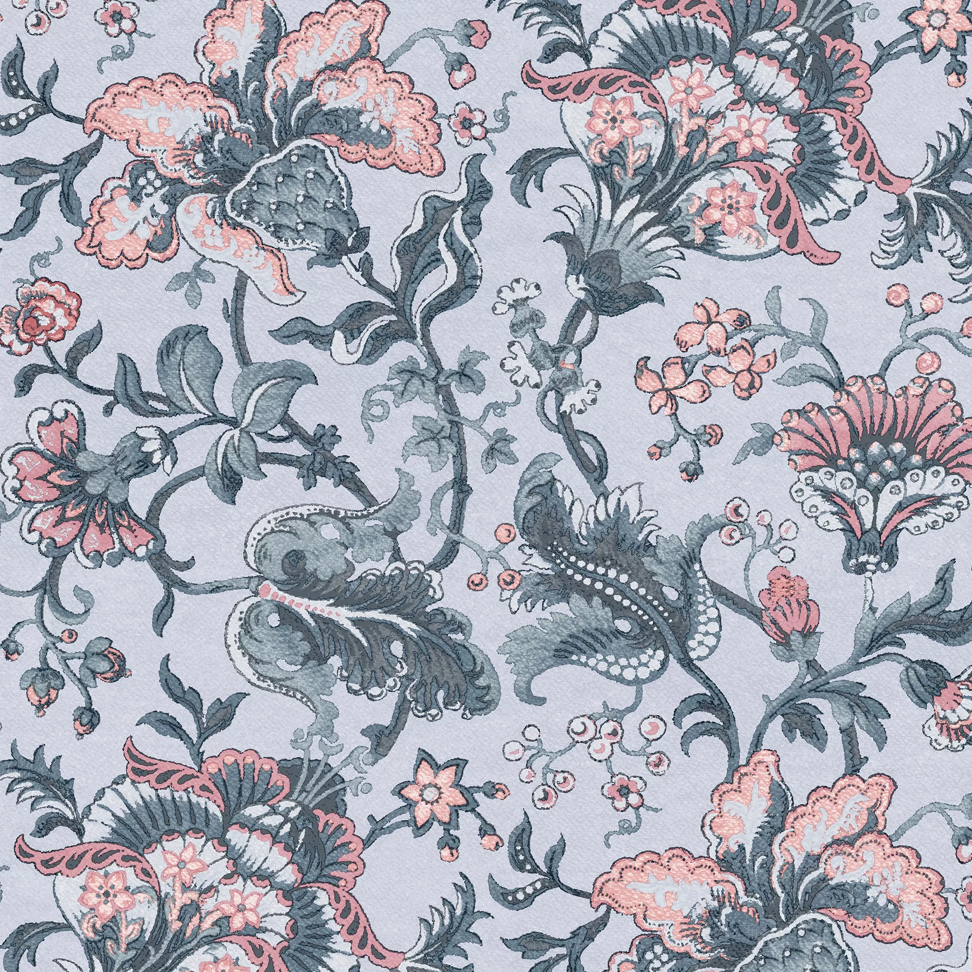 Laura Ashley Portia Pale Slate Floral Smooth Wallpaper 5 Laura Ashley Portia Pale Slate Floral Smooth Wallpaper - Image 3