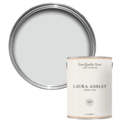 Laura Ashley Powder Grey Matt Emulsion Paint, 5L