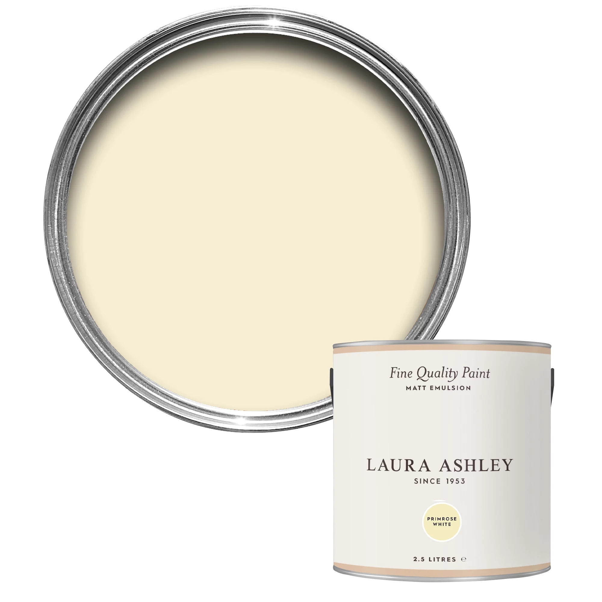 Laura Ashley Primrose White Matt Emulsion Paint, 2.5L 3 Laura Ashley Primrose White Matt Emulsion Paint, 2.5L