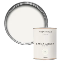 Laura Ashley Pure White Eggshell Emulsion Paint, 750ml