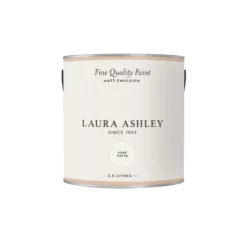 Laura Ashley Pure White Matt Emulsion Paint, 2.5L -Laura Ashley laura ashley pure white matt emulsion paint 2 5l5011583472004 08c bq