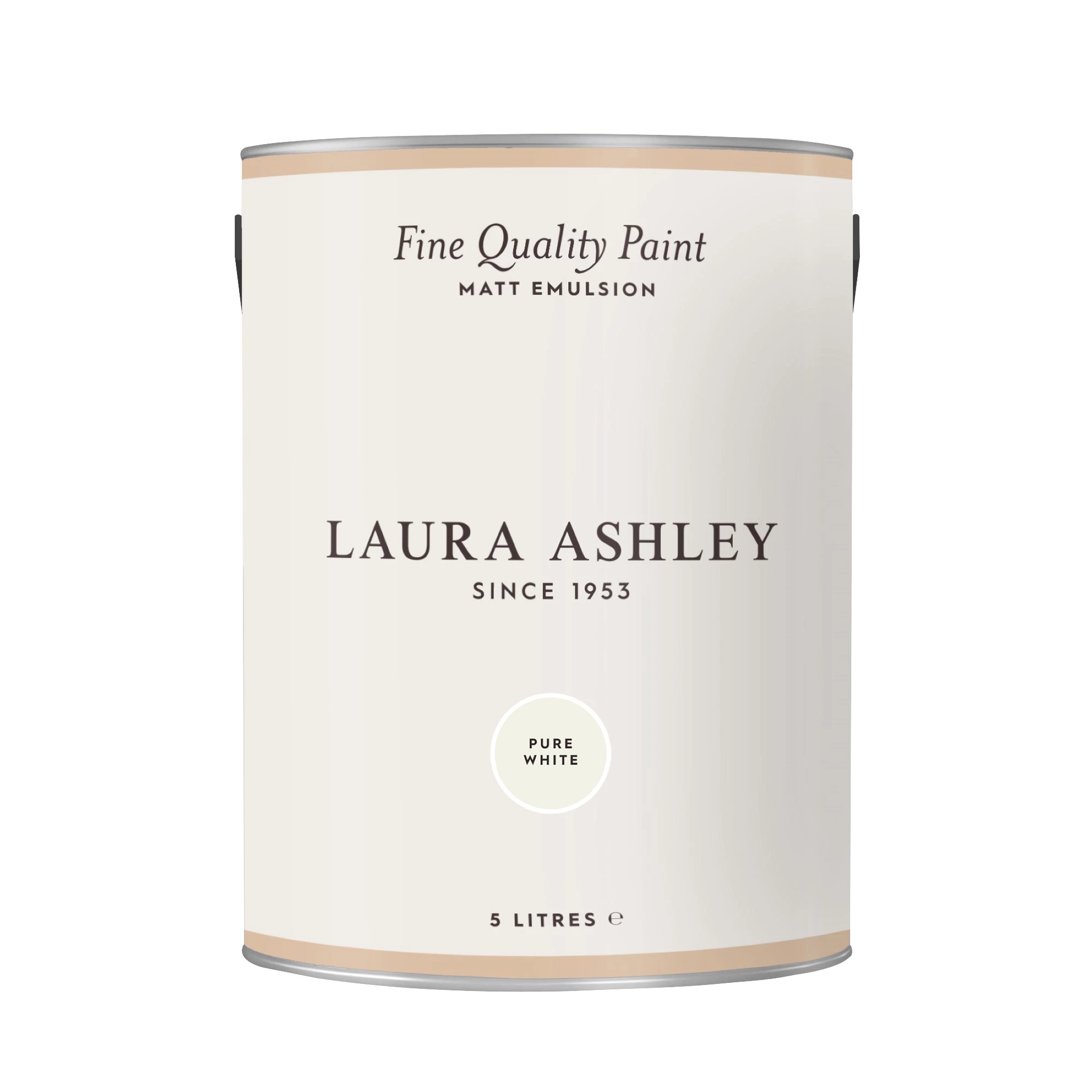 Laura Ashley Pure White Matt Emulsion Paint, 5L 4 Laura Ashley Pure White Matt Emulsion Paint, 5L - Image 2