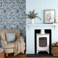 Laura Ashley Rambling Rector Blue Sky Floral Smooth Wallpaper -Laura Ashley laura ashley rambling rector blue sky floral smooth wallpaper5011583492804 01i bq