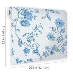 Laura Ashley Rambling Rector Blue Sky Floral Smooth Wallpaper -Laura Ashley laura ashley rambling rector blue sky floral smooth wallpaper5011583492804 02t bq