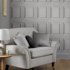 Laura Ashley Redbrook Wood Panel Silver Brick / Wood Effect Smooth Wallpaper -Laura Ashley laura ashley redbrook wood panel silver brick wood effect smooth wallpaper5011583545845 20i bq