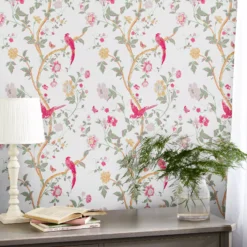 Laura Ashley Romantic Opulence Pink Animal Smooth Wallpaper -Laura Ashley laura ashley romantic opulence pink animal smooth wallpaper5011583492682 21i bq