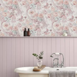 Laura Ashley Romantic Opulence Pink Floral Smooth Wallpaper -Laura Ashley laura ashley romantic opulence pink floral smooth wallpaper5011583493139 20i bq