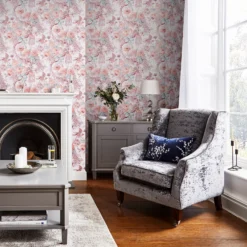 Laura Ashley Romantic Opulence Pink Floral Smooth Wallpaper -Laura Ashley laura ashley romantic opulence pink floral smooth wallpaper5011583493139 21i bq