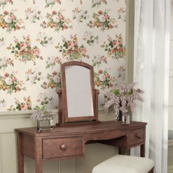 Laura Ashley Rosemore Pale Sable Floral Smooth Wallpaper -Laura Ashley laura ashley rosemore pale sable floral smooth wallpaper5011583486476 20i bq