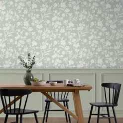 Laura Ashley Rye Sage Floral Smooth Wallpaper -Laura Ashley laura ashley rye sage floral smooth wallpaper5011583546149 20i bq