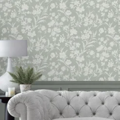 Laura Ashley Rye Sage Floral Smooth Wallpaper -Laura Ashley laura ashley rye sage floral smooth wallpaper5011583546149 21i bq