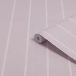 Laura Ashley Saltram Amethyst Stripe Smooth Wallpaper