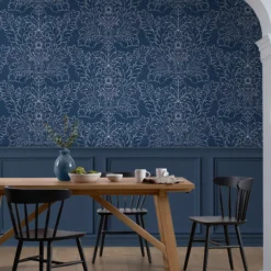 Laura Ashley Silchester Blue Contemporary Smooth Wallpaper -Laura Ashley laura ashley silchester blue contemporary smooth wallpaper5011583546057 20i bq