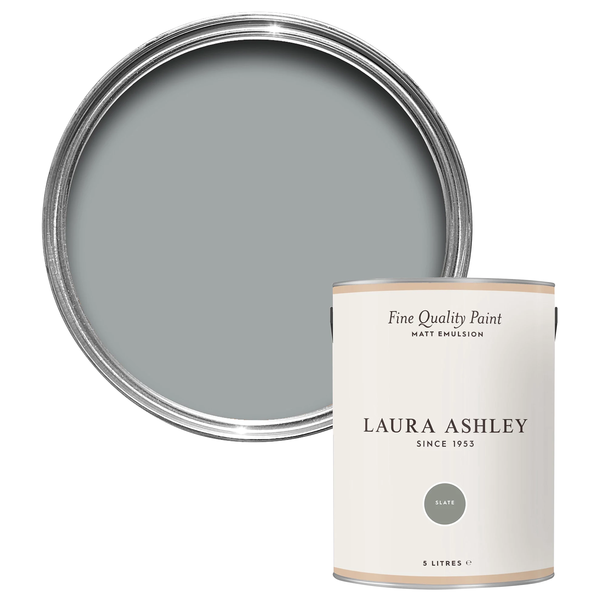 Laura Ashley Slate Matt Emulsion Paint, 5L 3 Laura Ashley Slate Matt Emulsion Paint, 5L