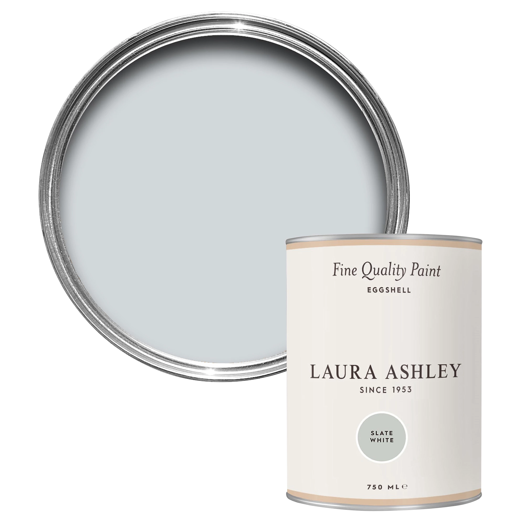 Laura Ashley Slate White Eggshell Emulsion Paint, 750ml 3 Laura Ashley Slate White Eggshell Emulsion Paint, 750ml