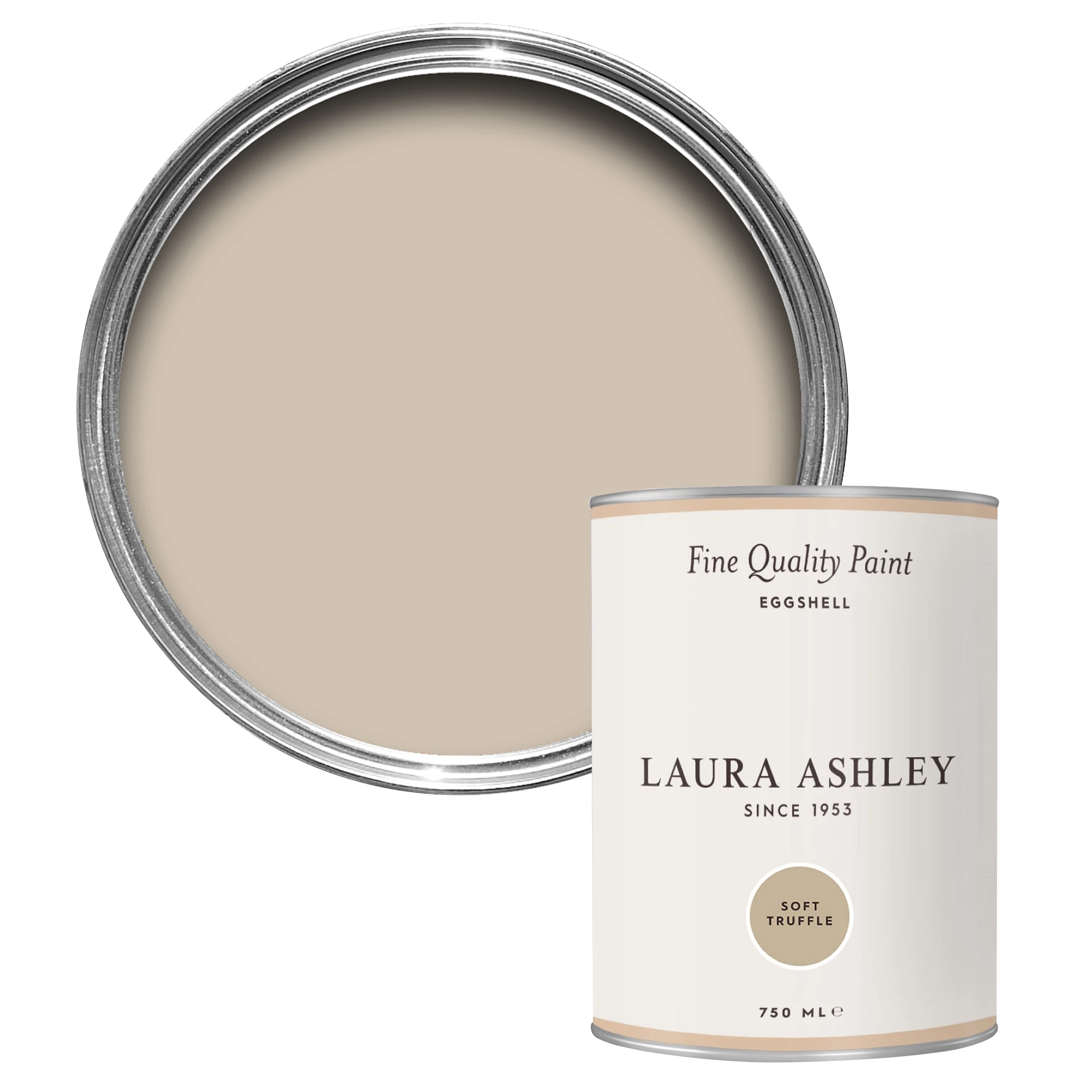 Laura Ashley Soft Truffle Eggshell Emulsion Paint, 750ml 3 Laura Ashley Soft Truffle Eggshell Emulsion Paint, 750ml