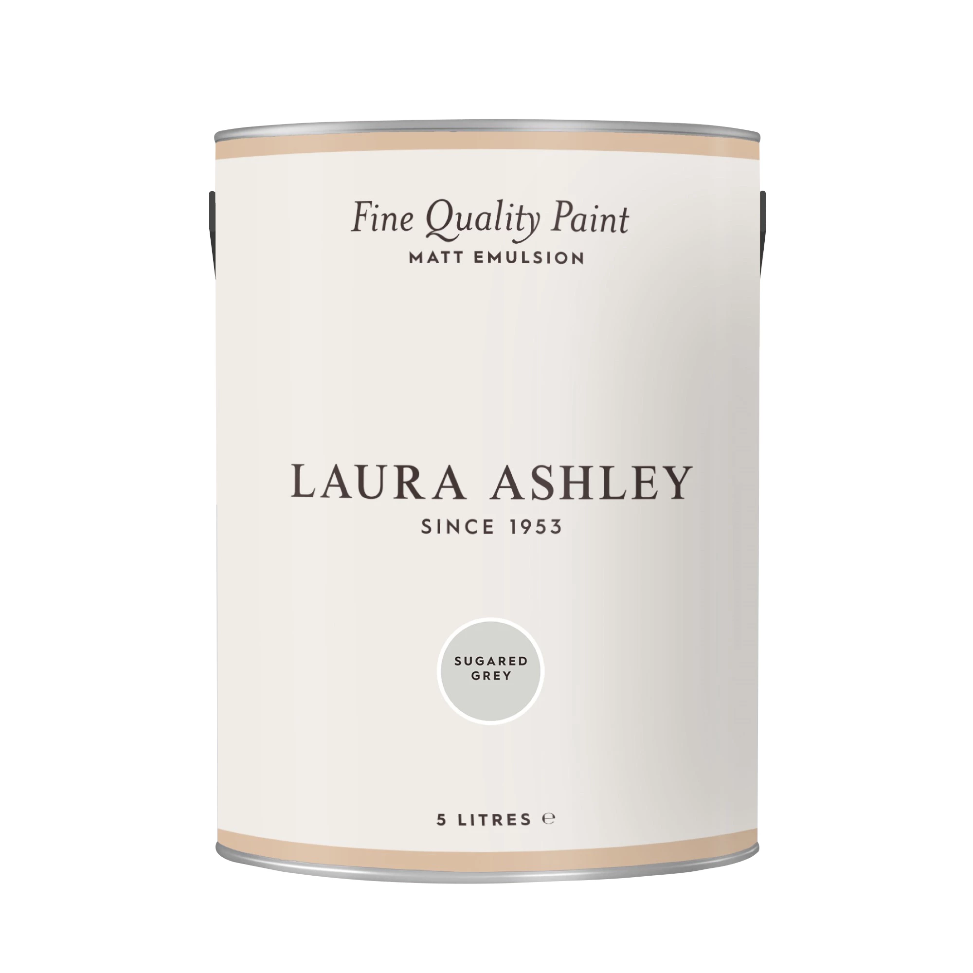 Laura Ashley Sugared Grey Matt Emulsion Paint, 5L 4 Laura Ashley Sugared Grey Matt Emulsion Paint, 5L - Image 2