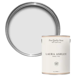 Laura Ashley Sugared Grey White Matt Emulsion Paint, 5L